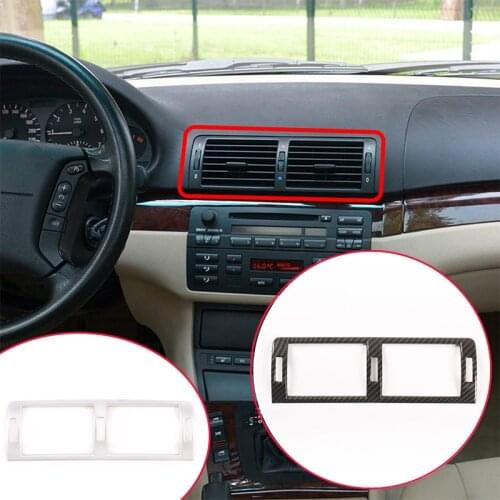 Car Styling 1 Pcs ABS Car Central Control Air Outlet Decorative Frame Auto Parts Interior For BMW 3 Series E46 1998-2004
