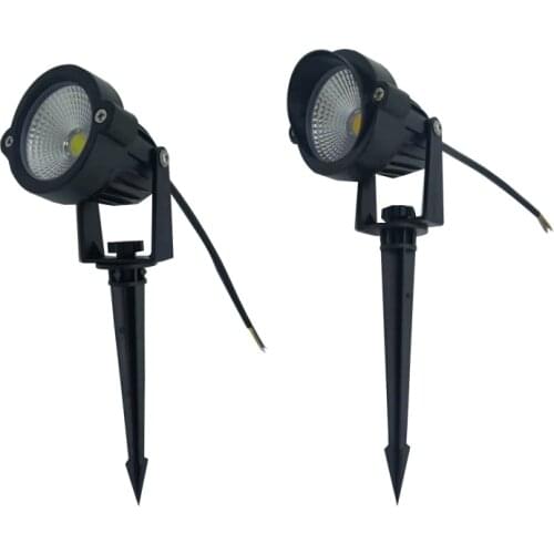 LED Lawn Lamp COB Spike Light 12V 110V 220V Outdoor Waterproof Pathway Garden Lighting Spot Bulb 5W 3W Decor Landscape RGB