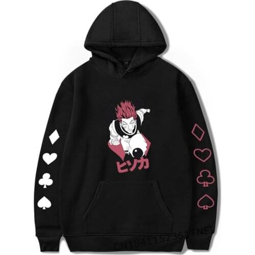 Hisoka Print Hoodies Comic HUNTERxHUNTER Hoodies Men Women Hoodies Sweatshirt Hip Hop Hooded Tops Pullovers Autumn Hoodies