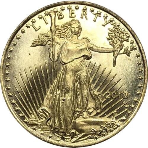 America United States 25 Dollar Eagle Bullion Coin 2018 W Brass Metal Commemorative Gold Coin Copy Coin