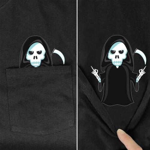 Funny Hallowe Christmas T Shirt Fashion Summer Pocket Printed T-shirt Mens For Women Shirts Hip Hop Tops Funny Cotton Tees-20