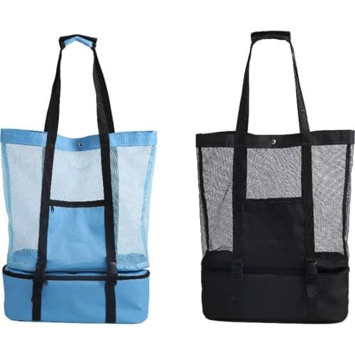 Women Swimming Bag Rucksack Handbags Dry Wet Shoulder Bag Multifunctional Beach Pool Pouch Mesh Bag For Picnic Travel Camping