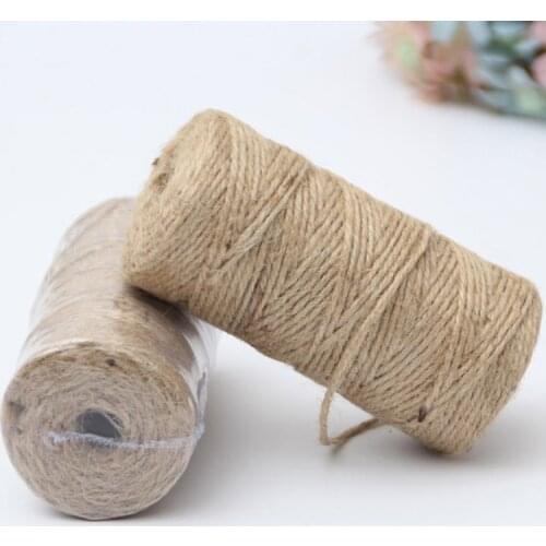 100 Yard Jute Ropes Natural Hemp Rope DIY Party Wedding Gift Wrapping Cords Photos Wall Thread Scrapbooking Florists Craft Decor