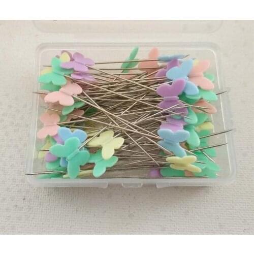 100pcs/box Plum flower pin Dark color manual fixed Butterfly button bow tie pin sewing pins and needles jewelry making FZ57