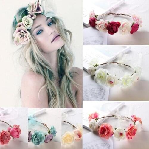 30pcs/lot DIY Simple Multi Bohemian Flowers Wreath Head Bands Bride Photos HeadBands Hair Styling Tools Accessory HA1524