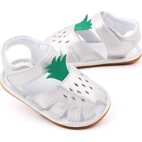 New Cute Newborn Infant Baby Girls Shoes Toddler Summer Sandals PU Non-slip Rubber ShoesSize 0-18M