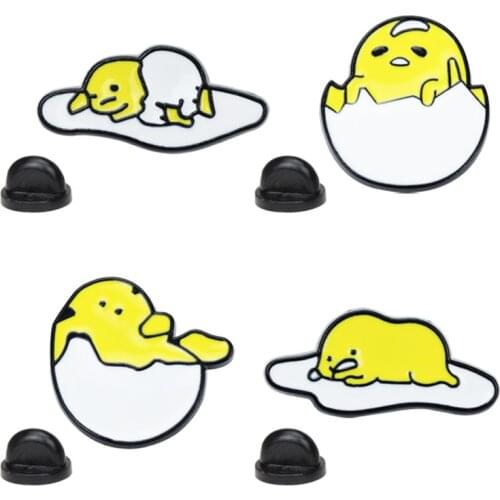 Little Yellow Chicken Enamel Pins Cartoon chick breaking shell Animal Jewelry Brooches Denim jeans Lapel Pins For Kids Friends