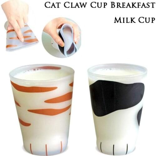 Cat Claw Cup Breakfast Milk Mug Scrub Cute Cat Foot Print Coffee Cup Accompanying Personality Tea Drinking Utensils