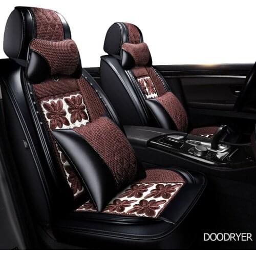 DOODRYER flax car seat covers For Peugeot 106 201 205 206 207 2008 3008 301 306 307 308 405 406 407 4008 5008 seat cover cars