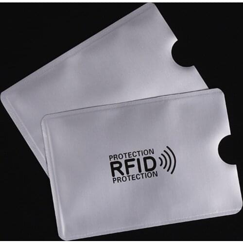 20 Pcs/Bag Anti Rfid Wallet Blocking Reader Lock Bank Card Holder Id Bank Card Case Protection Metal Credit Card Holder 6*9.3cm
