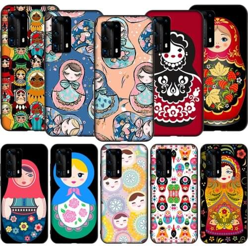 T46 Russian Dolls Matryoshka Case for Huawei P9 P10 P20 P30 P40 Y6 Y7 Y9 Lite Pro Max Prime Mini 2019