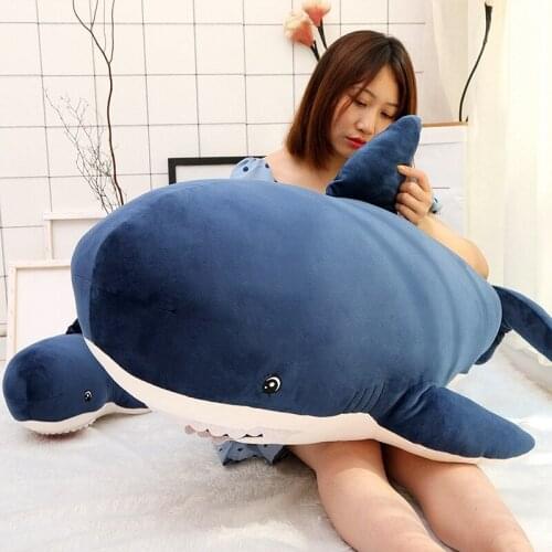 Shark Plush Toys Popular Sleeping Pillow Travel Companion Toy Gift Big Dolphin Cute Stuffed Animal Fish Pillow Toy for Children