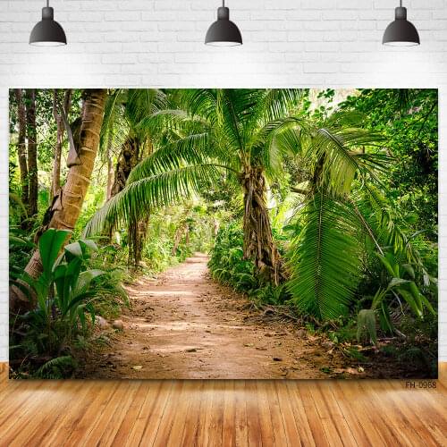 Summer Jungle Forest Backdrops For Photography Tropical Palm Tree Baby Shower Holiday Party Photo Studio Photophone Backgrounds