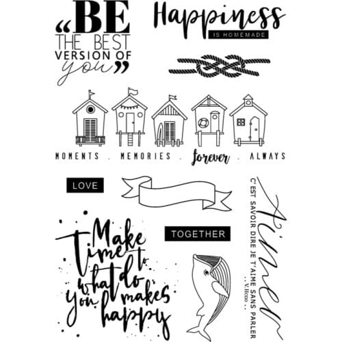 French stamp Clear Stamp for Scrapbooking Transparent Silicone Rubber DIY Photo Album Decor A171