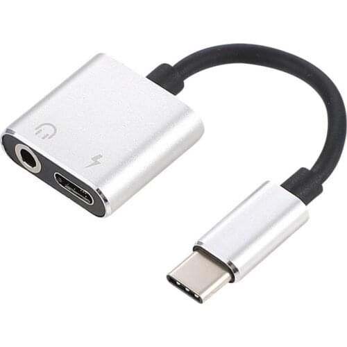 USB C to Jack 3.5 Type C Cable Adapter 2-in-1 USB Type C 3.5mm Audio Earphone Converter Charging Cable Adapter