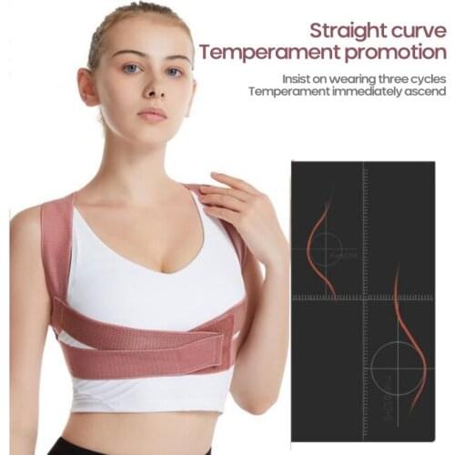 1PC Adjustable Back Posture Correction Corset Back Brace Belt Shoulder Corrector Support Straight Brace Belt Posture Correction
