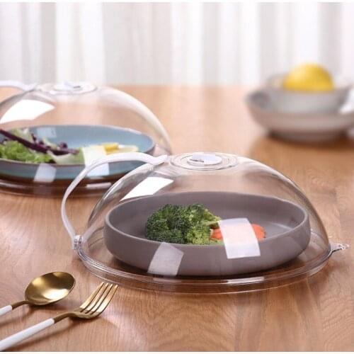 Microwave Oven Food Cover Household Food Cover Dish Plate PP Cover Transparent Anti-splash Cap Home Handle Heat Resistant Lid
