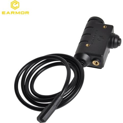 OPSMEN Earmor Military M51 PTT Tactical Push To Talk For M32/M32H Headset For Kenwood/ICOM Radio Softair Headphone Adapter New