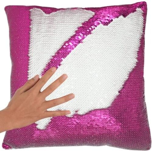 Cushion Cover Color Changing Reversible Pillow Case For Home Decor 40X40cm DIY Mermaid Sequin Decorative Pillows Pillow Covers