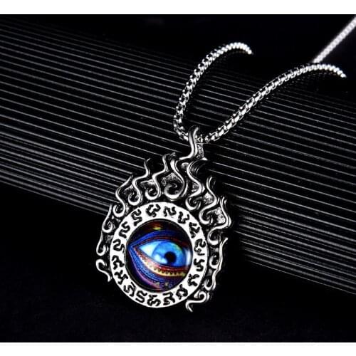 2021 New Creative Devil Eyes Necklace Pendant Hip-hop Style Necklace Pendant for Man Fashion Trend Jewelry Wholesale Pendant