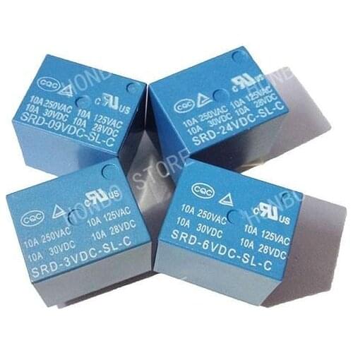 100% New T73 Power Relay SRD-05VDC-SL-C SRD-12VDC-SL-C SRD-24VDC-SL-C SRD-48VDC-SL-C