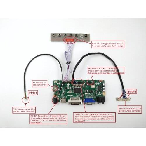 NT68676 LCD controller board support DVI VGA AUDIO for 15.6 inch LCD panel 1366X768 G185XW01 V1_V2