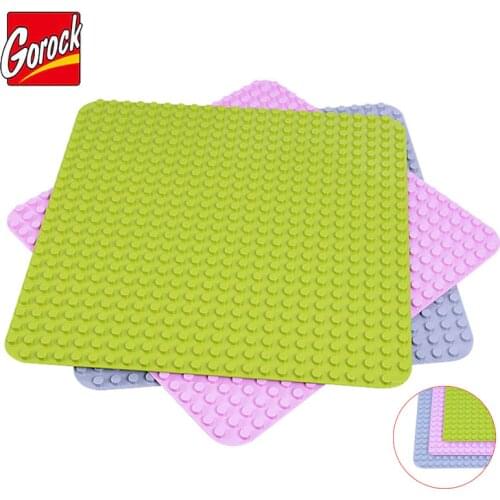 GOROCK 404 Particles Large Size Baseplate Base Plate Exlarge Brick 38* 27 cm Building Block Toys Compatible With Duploe For Kids