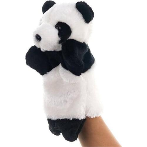 Useful New 1Pc Panda Hand Puppet Baby Kids Plush Doll Educational Toys Preschool Kindergarten Cute Playthings For Baby Child