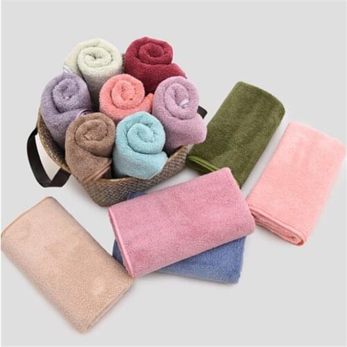 Hap-deer Simple coral velvet towel set thick absorbent coral fleece bath towel 1 Face Washcloth+1 Bath towel Absorbent toallas