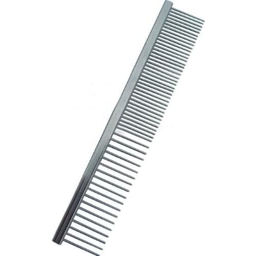 Pet Dog Comb Stainless Steel Pratical Pet Hair Removal Shedding Grooming Flea Pin Combs For Cat Dog Cleaning Grooming Tool