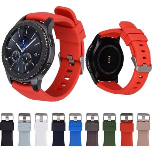 Silicone Watchband for Samsung Gear S3 Classic Frontier 22mm Silica gel Watch Band S 3 sport Strap Replacement Bracelet