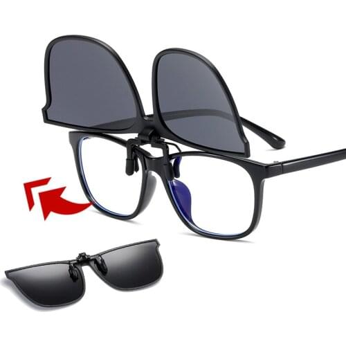 Seemfly High Quality Polarized Clip on sunglasses Women Men Driving Anti-high Beam Night Vision goggles Sunglasses Eyewear Frame
