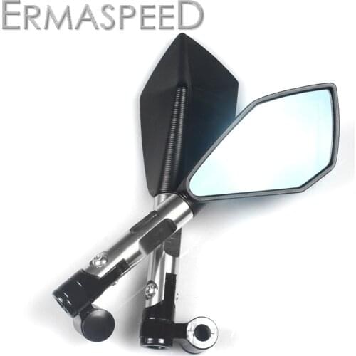 For BMW r nine r1200gs f20 Motorcycle Rearview Mirror 8mm 10mm Orange Motorbike Accessories Blue Glass CNC Side Mirrors Scooter
