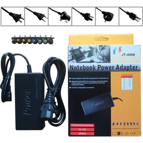 AU/EU/UK/US Plug 96W Universal Laptop 110-220v AC To DC 12V/16V/20V/24V Adapter For Laptop/Notebook 10pcs/lot