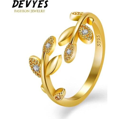 Korean Ins Leaf Ring Female Small Fresh Diamond Olive Leaf Opening Adjustable Fashion Personalized Jewelry for Women