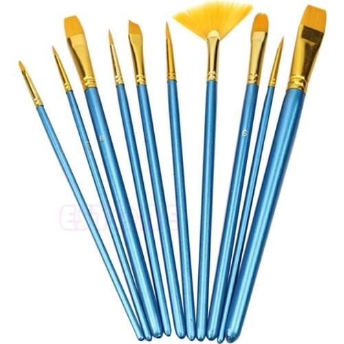 1 Set Nylon Hair Acrylic Watercolor Flabellum Pointed Tip Artists Paint Brush C26
