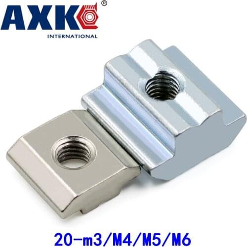 2021 Hot Sale Rivet Nut 20-m3/m4/m5/m6 T Sliding Nut Block M3 M4 M5 M6 For 2020 Aluminum Profile Zinc Coated Plate Accessories