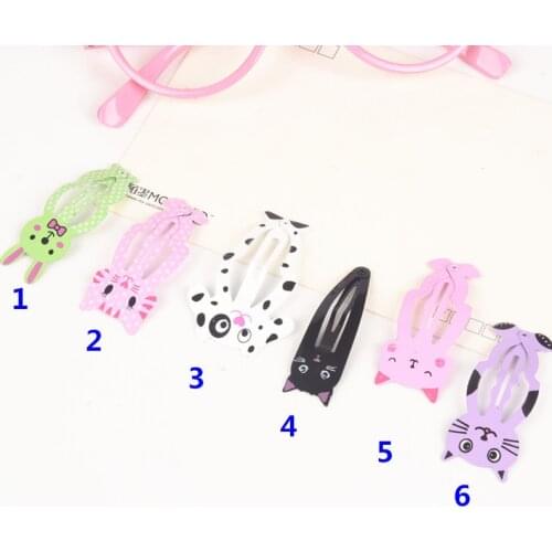 6pcs/Lot Fashion Women Animal Hairpin headwear kids barrettes Hair clips Jewelry Snap Clips Children Hair Accessories
