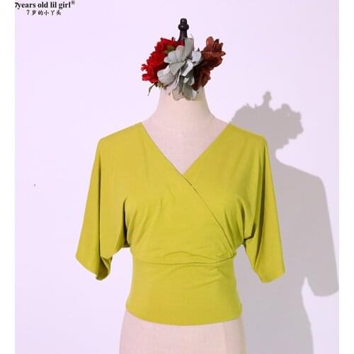 7Years Old Lil Girl ATS Belly Dance CHOLI Modair Cotton Bared Bat-Sleeve GKK23