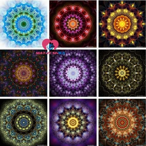 5D DIY Diamond painting completely cross stitch kits Diamond embroidery sale Mandala Stonecrystal pictures with rhinestone