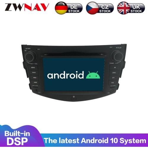 Android 10 PX6 4+64G With DSP Carplay IPS Screen For Toyota RAV4 2006-2012 BIG SCREEN Automatic AC Radio Stereo GPS Navi Mul