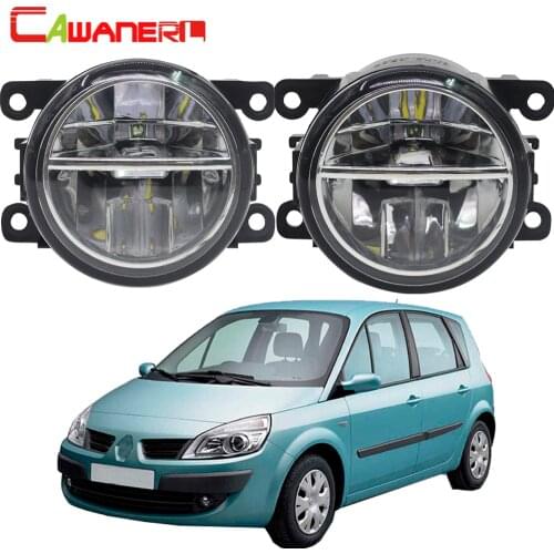 Cawanerl For Renault Scenic 2003-2015 Car LED Fog Light Bulb 4000LM DRL Daytime Running Light 6000K White High Bright 2 Pieces