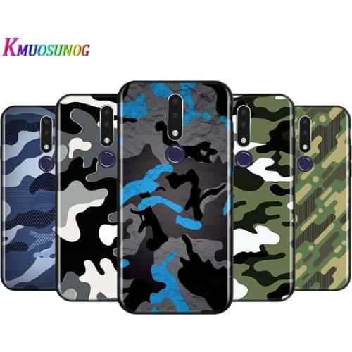 Bright Black Cover Camouflage Pattern for OPPO Reno 4 3 Pro 10X Zoom 2 Z F ACE X2 Pro 5G A5 A9 2020 Phone Case