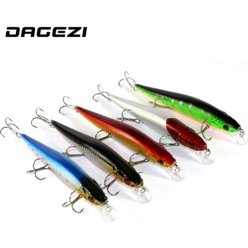 DAGEZI Big 3 hooks hard fishing lure 16CM/23G 5 pcs/lot fishing bait minnow bass lure fishing tackle artificial wobbler pesca