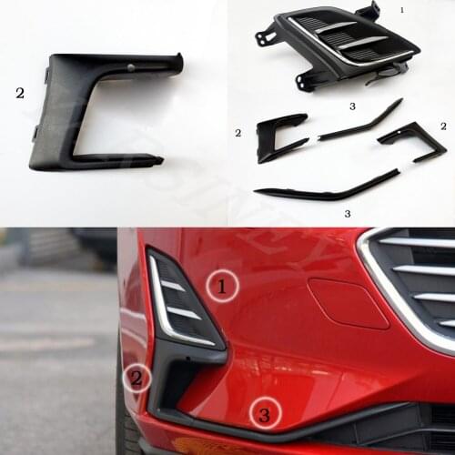 FOR Focus front bumper fog lamp frame lampshade in the mesh decorative strip New Focus fog lamp frame 2019-2120