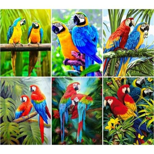 EverShine DIY Parrot Diamond Painting Full Square Cross Stitch Diamond Embroidery Animals Bead Picture Kits Wall Decoration