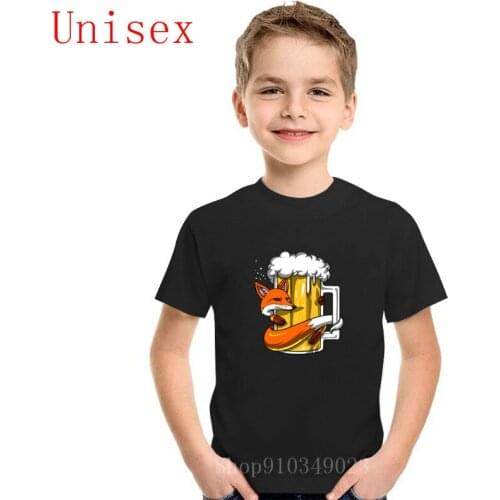 Red Fox Beer Lover t shirt boys kids clothing tops for girls boys clothes kids tshirts boys shorts boys summer clothes