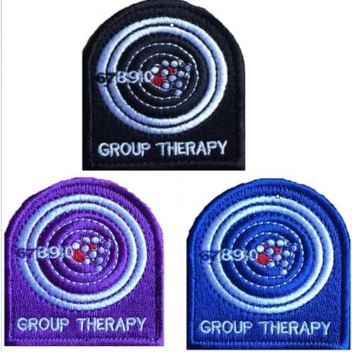 Group Therapy Combat US Army Tactical Emblem Military Patches Badges Appliques Embroidered Patches For Backpack