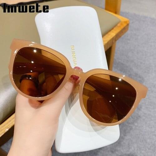 Imwete New Cat Eye Sunglasses Women Men Vintage Black Sun Glasses Classic Female Eyewear Fashion Drive Outdoor Luxury Brand UV