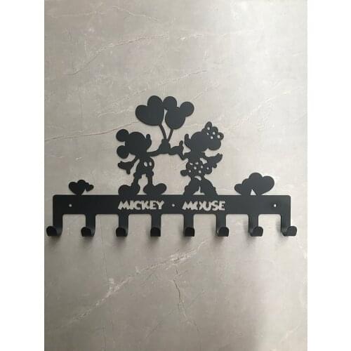INS Cartoon Free Nail Iron Hanger Children Room Decoration Clothes Metal Hanger Wall Hanging Porch Door Coat Rack Hook For Baby